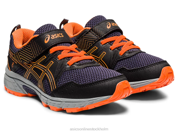 Asics försatsning 8 förskola barn D6D04488 svart/chockerande orange