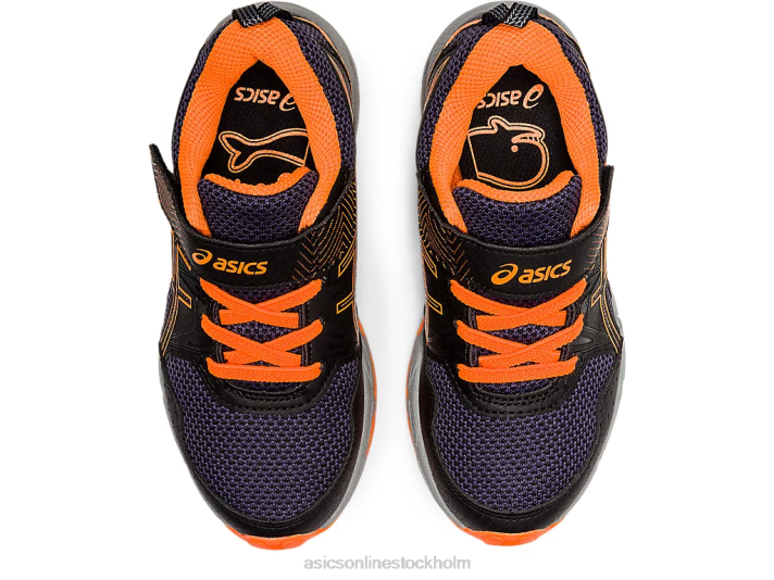 Asics försatsning 8 förskola barn D6D04488 svart/chockerande orange