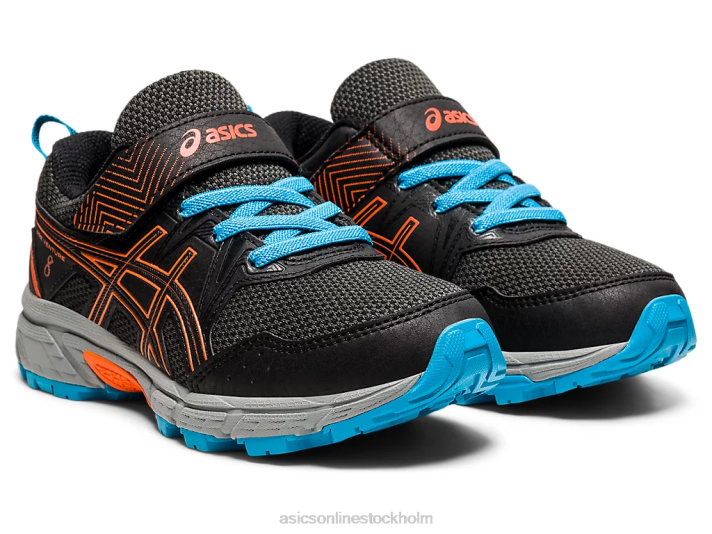 Asics försatsning 8 förskola barn D6D04502 svart/ringblomma orange