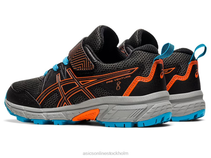 Asics försatsning 8 förskola barn D6D04502 svart/ringblomma orange