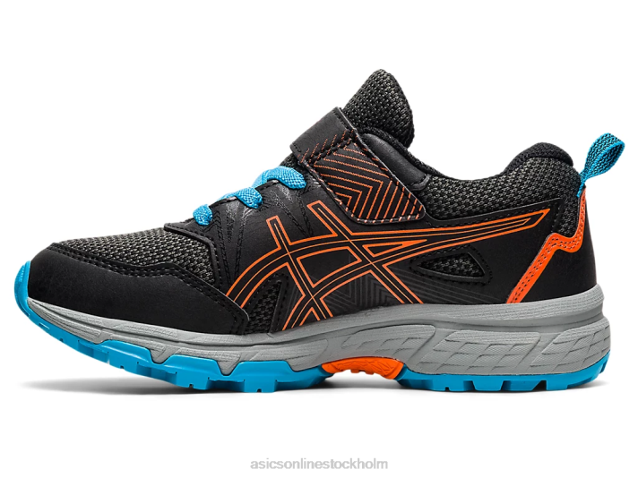 Asics försatsning 8 förskola barn D6D04502 svart/ringblomma orange