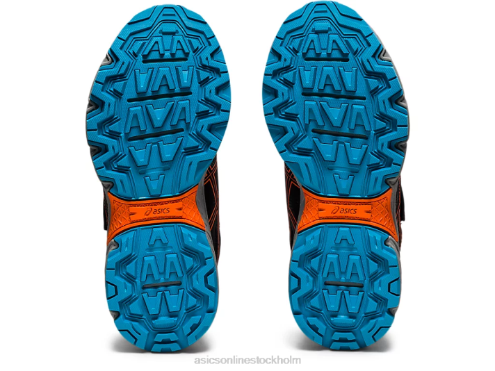 Asics försatsning 8 förskola barn D6D04502 svart/ringblomma orange