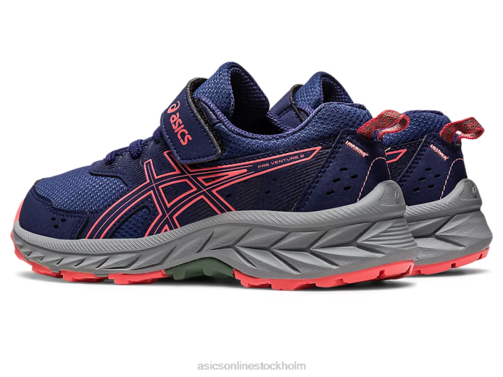 Asics gel-venture 9 förskola barn D6D04218 indigoblått/papaya
