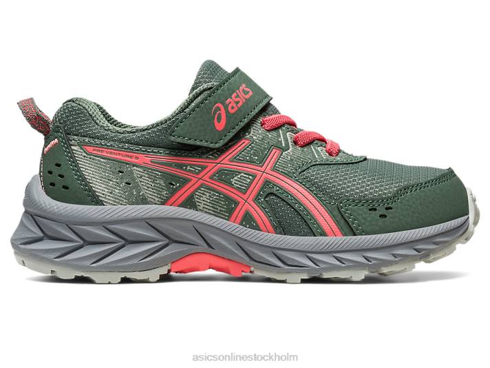 Asics gel-venture 9 förskola barn D6D04223 murgröna/papaja