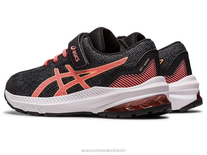 Asics gt-1000 11 förskola barn D6D04296 svart/papaya