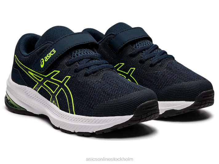 Asics gt-1000 11 förskola barn D6D04457 fransk blå/farlig grön