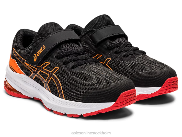Asics gt-1000 11 förskola barn D6D04458 grafitgrå/eldröd