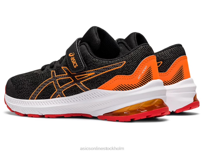 Asics gt-1000 11 förskola barn D6D04458 grafitgrå/eldröd