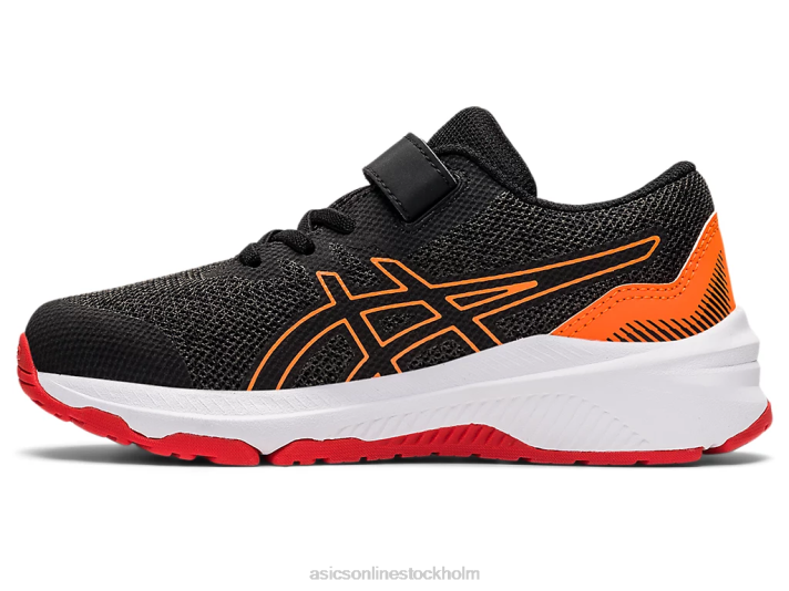 Asics gt-1000 11 förskola barn D6D04458 grafitgrå/eldröd