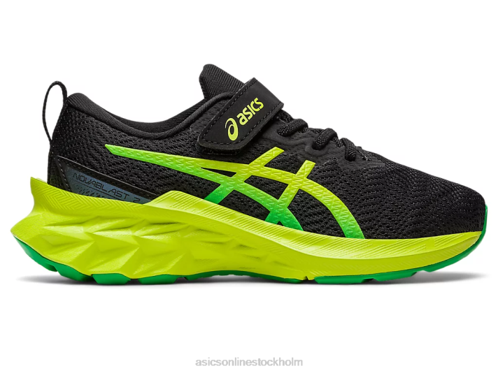 Asics novablast 2 förskola barn D6D04224 svart/limeskal