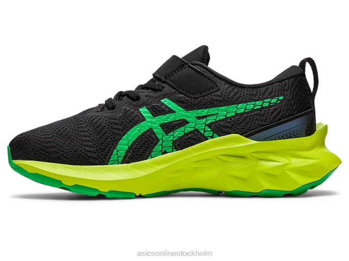 Asics novablast 2 förskola barn D6D04224 svart/limeskal
