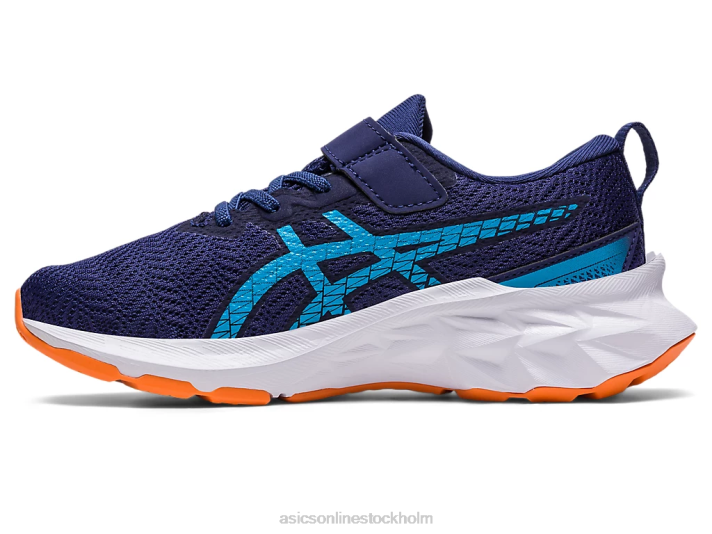 Asics novablast 2 förskola barn D6D04283 indigo blå/sol persika