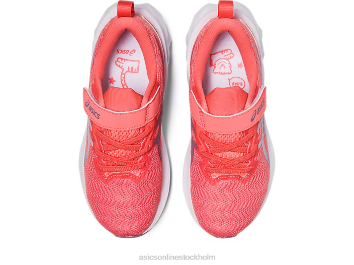 Asics novablast 2 förskola barn D6D04290 papaya/skymningsviol