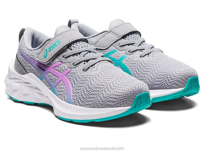 Asics novablast 2 förskola barn D6D04431 piemontegrå/lavendel glöd