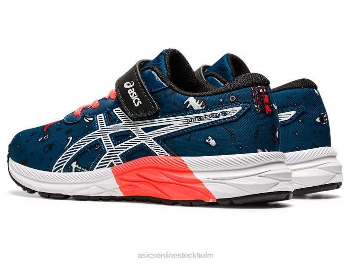 Asics pre excite 7 förskola barn D6D04516 mako blå/vit