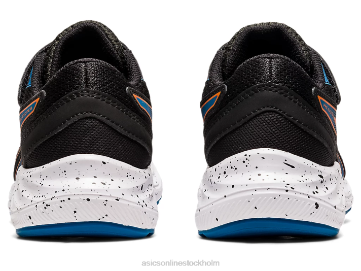 Asics pre excite 8 förskola barn D6D04532 svart/ringblomma orange