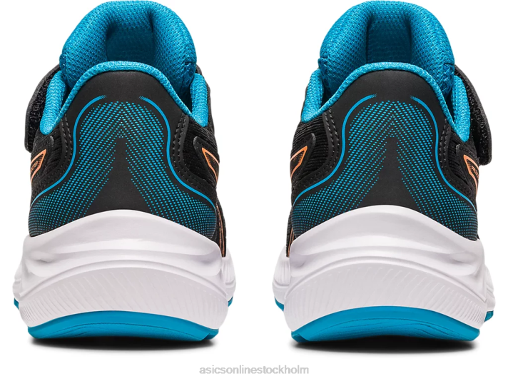 Asics pre excite 9 förskola barn D6D04280 svart/sol persika