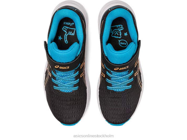 Asics pre excite 9 förskola barn D6D04280 svart/sol persika