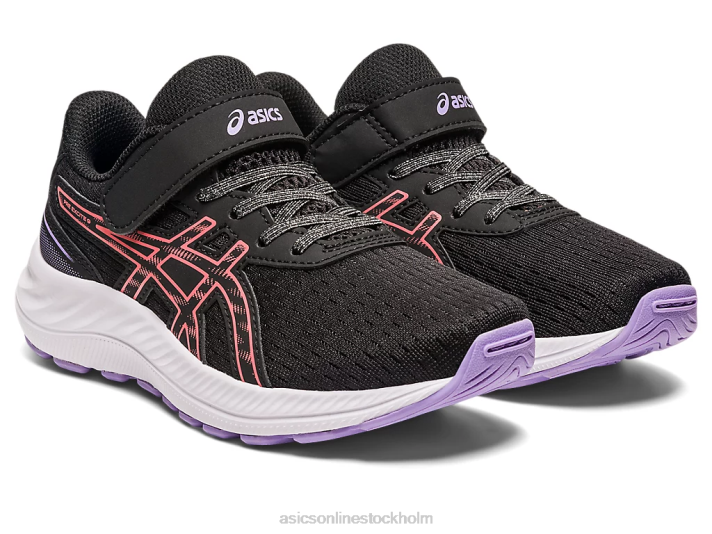 Asics pre excite 9 förskola barn D6D04289 svart/papaya