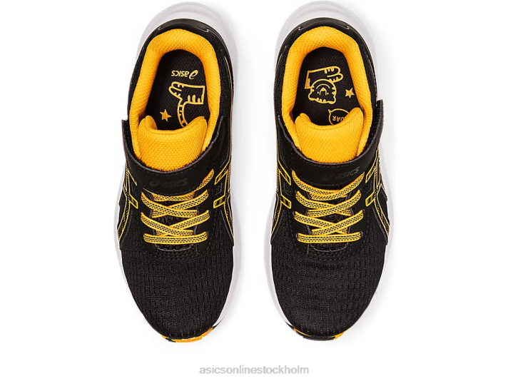 Asics pre excite 9 förskola barn D6D04344 svart/bärnsten