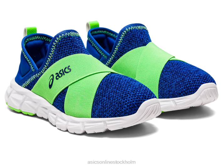 Asics quantum lyte slip-on förskola barn D6D04437 illusion blå/grön gecko