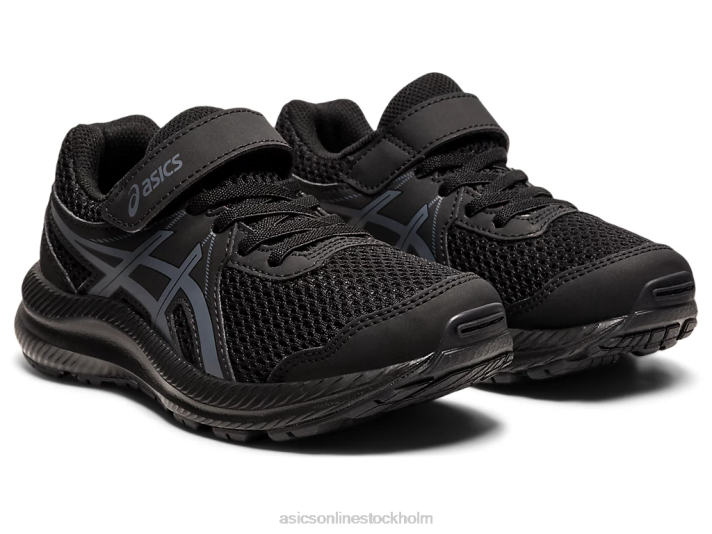 Asics tävla 7 förskola barn D6D04413 svart/bärgrå