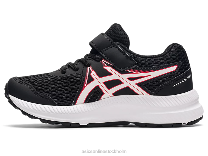 Asics tävla 7 förskola barn D6D04512 svart/elektrisk röd