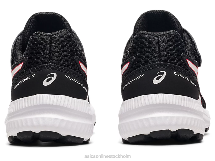 Asics tävla 7 förskola barn D6D04512 svart/elektrisk röd