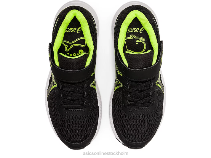 Asics tävla 7 förskola barn D6D04518 svart/farlig grön