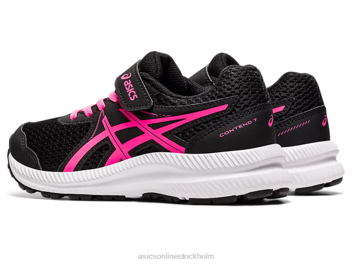 Asics tävla 7 förskola barn D6D04541 svart/het rosa