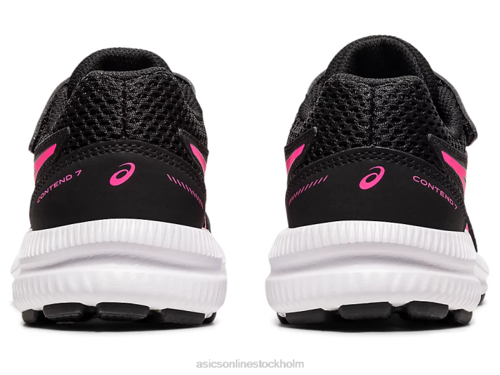 Asics tävla 7 förskola barn D6D04541 svart/het rosa