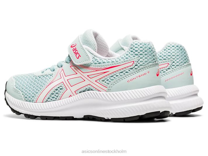 Asics tävla 7 förskola barn D6D04546 aqua ängel/vit