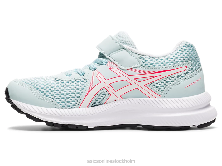 Asics tävla 7 förskola barn D6D04546 aqua ängel/vit
