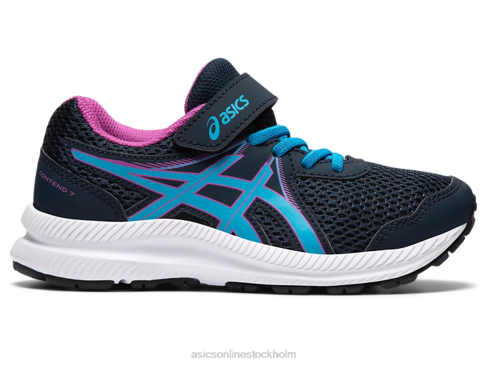 Asics tävla 7 förskola barn D6D04549 fransk blå/digital aqua