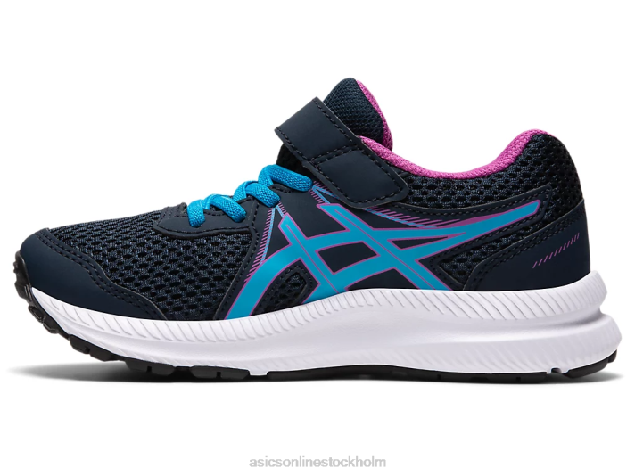 Asics tävla 7 förskola barn D6D04549 fransk blå/digital aqua