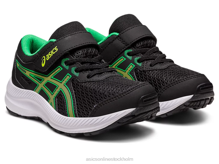Asics tävla 8 förskola barn D6D04243 svart/limeskal
