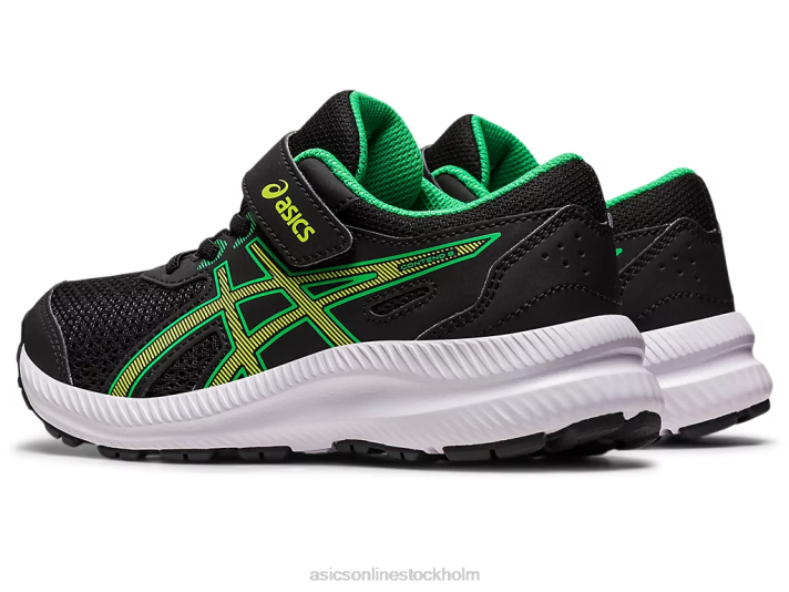 Asics tävla 8 förskola barn D6D04243 svart/limeskal