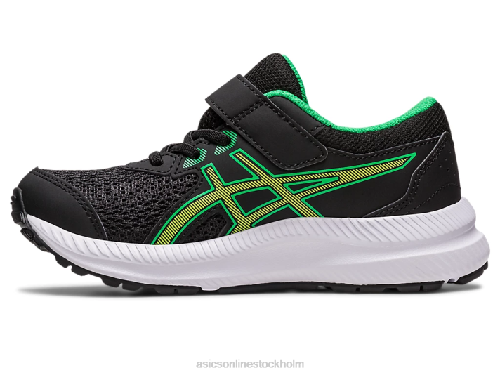 Asics tävla 8 förskola barn D6D04243 svart/limeskal