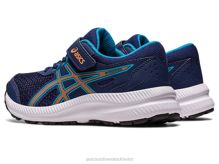 Asics tävla 8 förskola barn D6D04252 indigo blå/sol persika