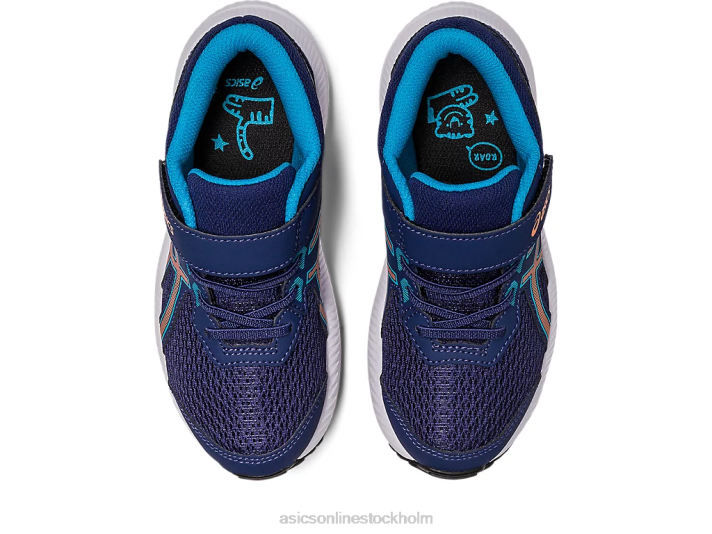 Asics tävla 8 förskola barn D6D04252 indigo blå/sol persika