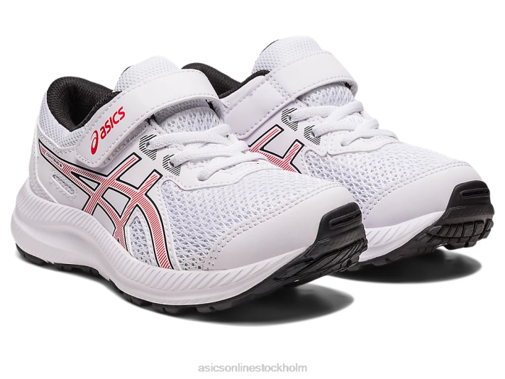 Asics tävla 8 förskola barn D6D04297 vit/elektrisk röd