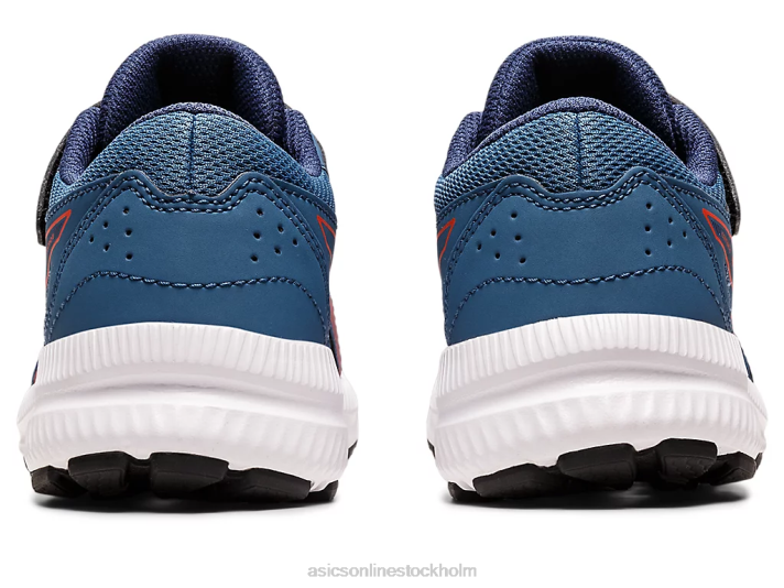 Asics tävla 8 förskola barn D6D04398 azurblå/körsbärstomat