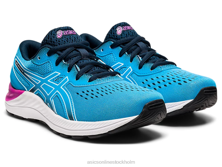Asics gel-excite 8 årskurs barn D6D04528 digital aqua/vit