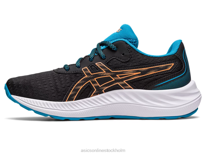 Asics gel-excite 9 årskurs barn D6D04307 svart/sol persika