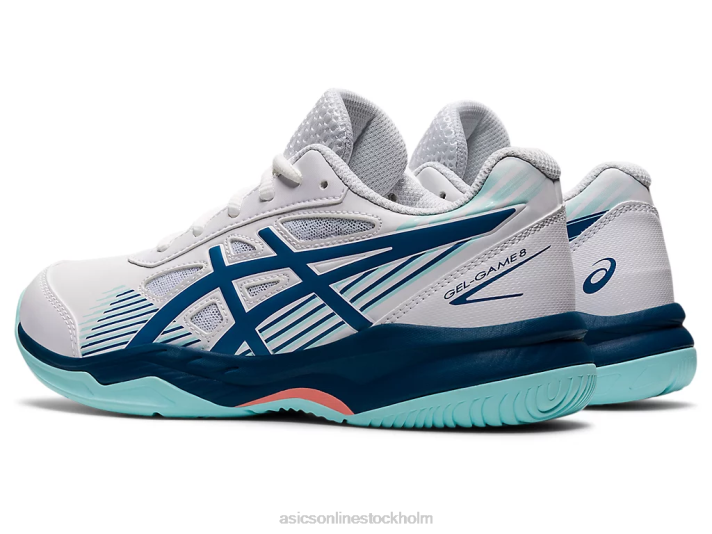 Asics gel-game 8 klass skola barn D6D04492 vit/ljus indigo