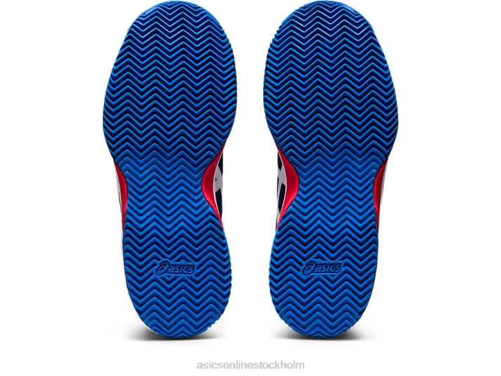 Asics gel-upplösning 8 clay grundskola barn D6D04430 dyk blå/vit