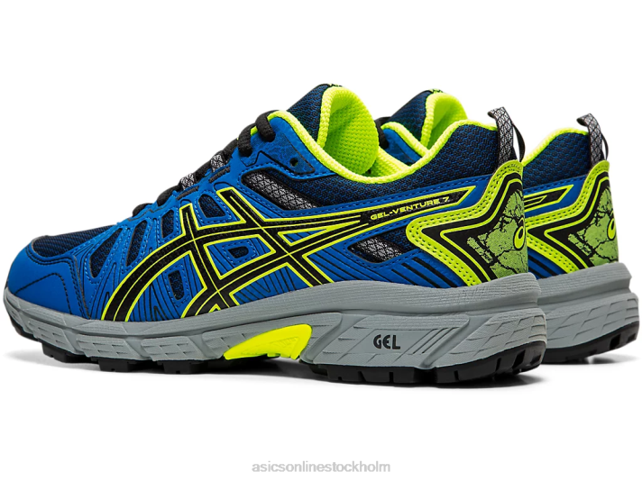Asics gel-venture 7 årskurs barn D6D04570 svart/säkerhetsgul