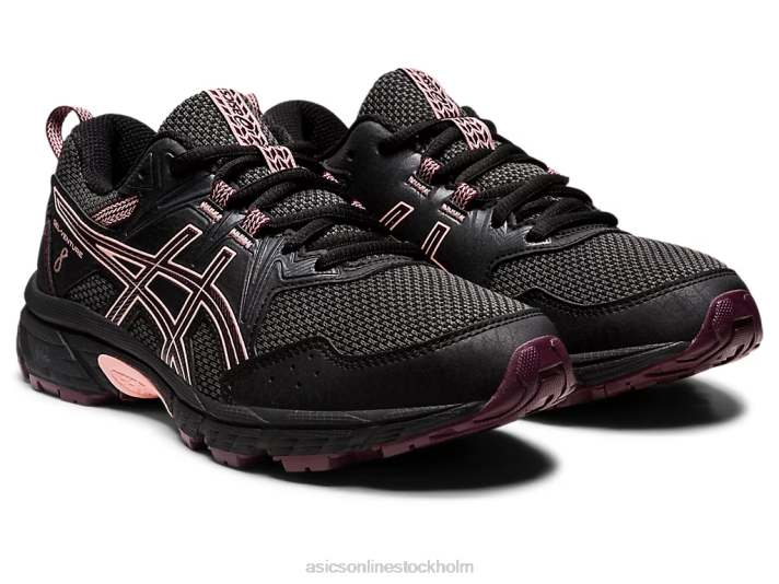Asics gel-venture 8 klass skola barn D6D04371 svart/djup mars