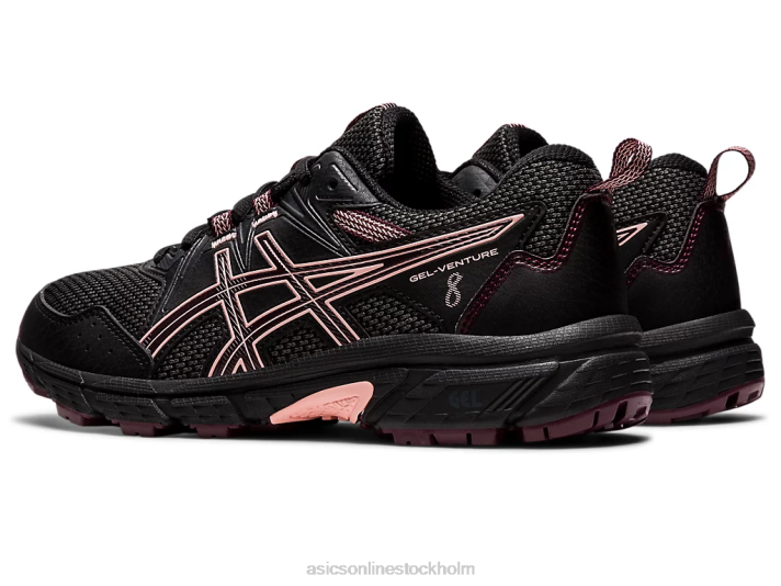 Asics gel-venture 8 klass skola barn D6D04371 svart/djup mars