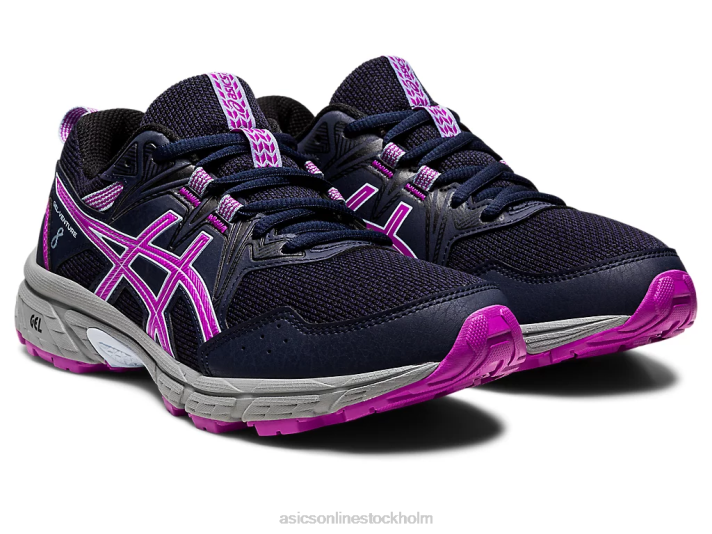 Asics gel-venture 8 klass skola barn D6D04376 midnatt/orkidé